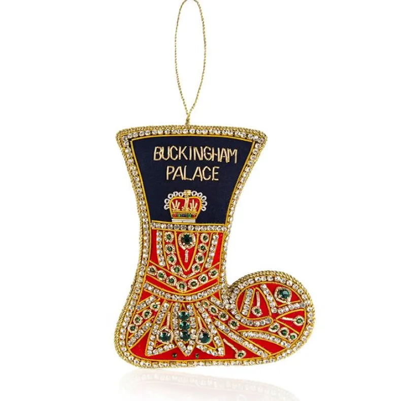 Buckingham Palace Navy And Red Stocking Decoration
