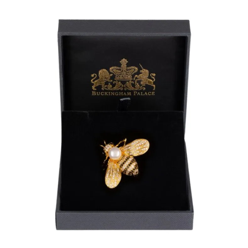 Gold Bee Brooch