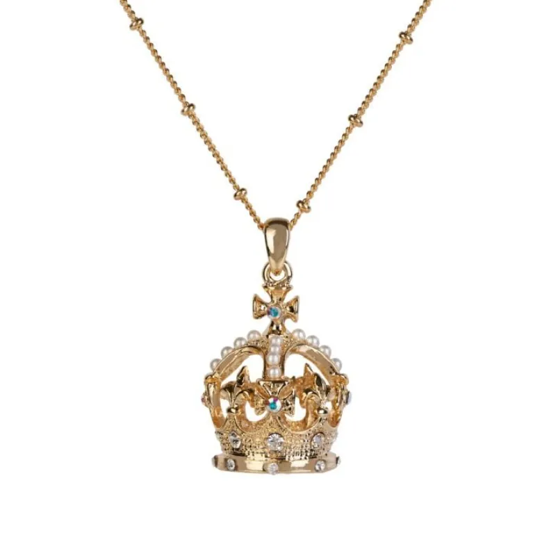 Gold Crown Necklace