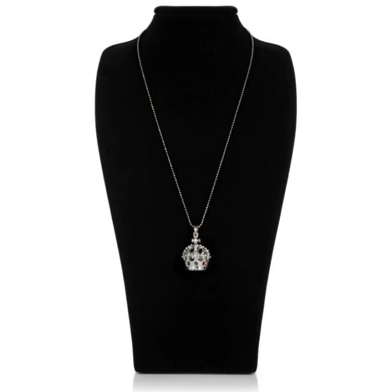 Silver Crown Necklace